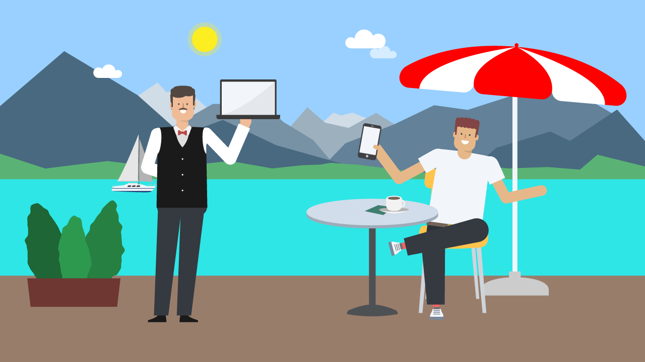 Erklärvideo Titelbild Illustration für das animierte Video von Free Finance erstellt von tinygraphy.