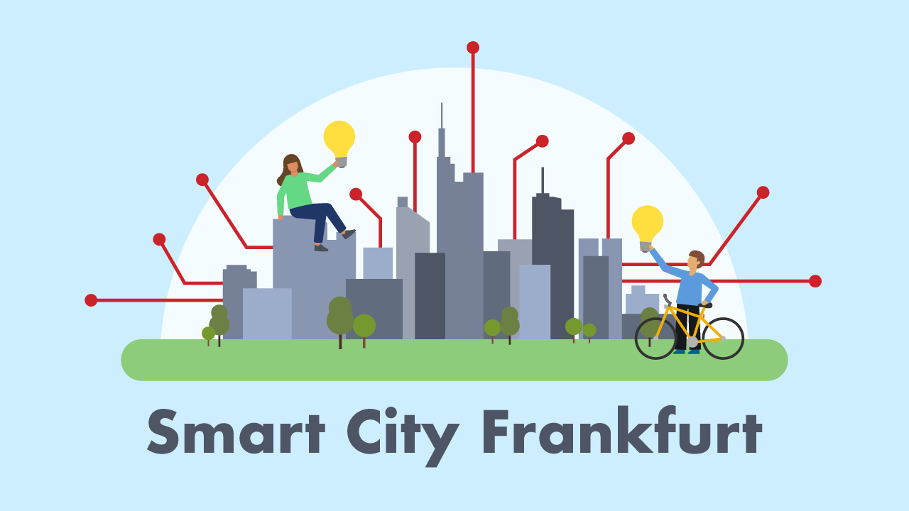 illustration für erklärvideo smart city frankfurt.